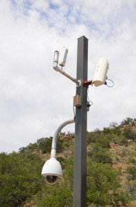 Weather telemetry pole