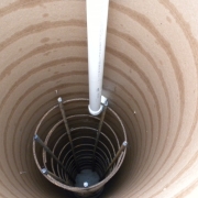 Conduit in pier for telescope wiring